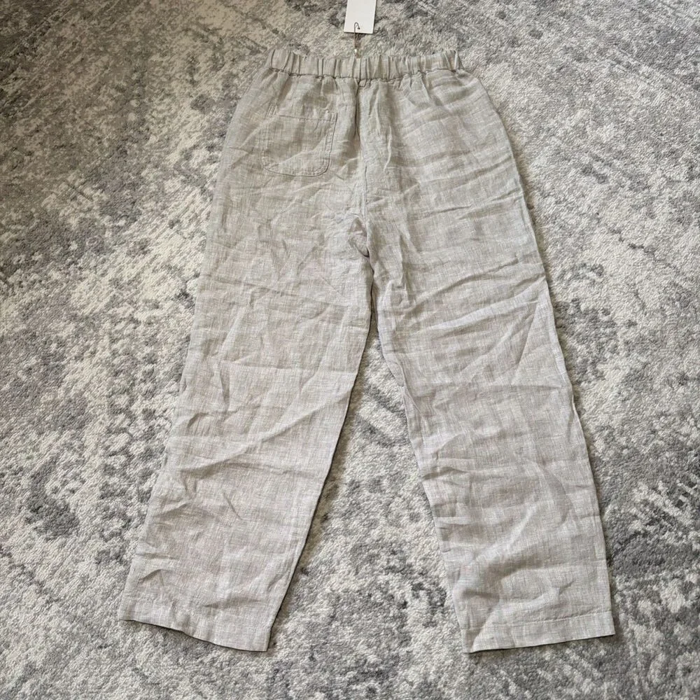 Quince 100% European Linen Tapered Ankle Pants Flax XS